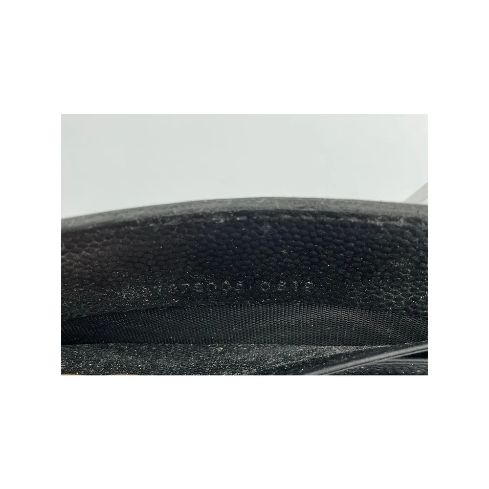 Saint Laurent Black Leather Money Clip Wallet